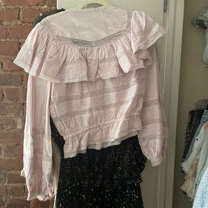 Love shack fancy ruffle blouse top